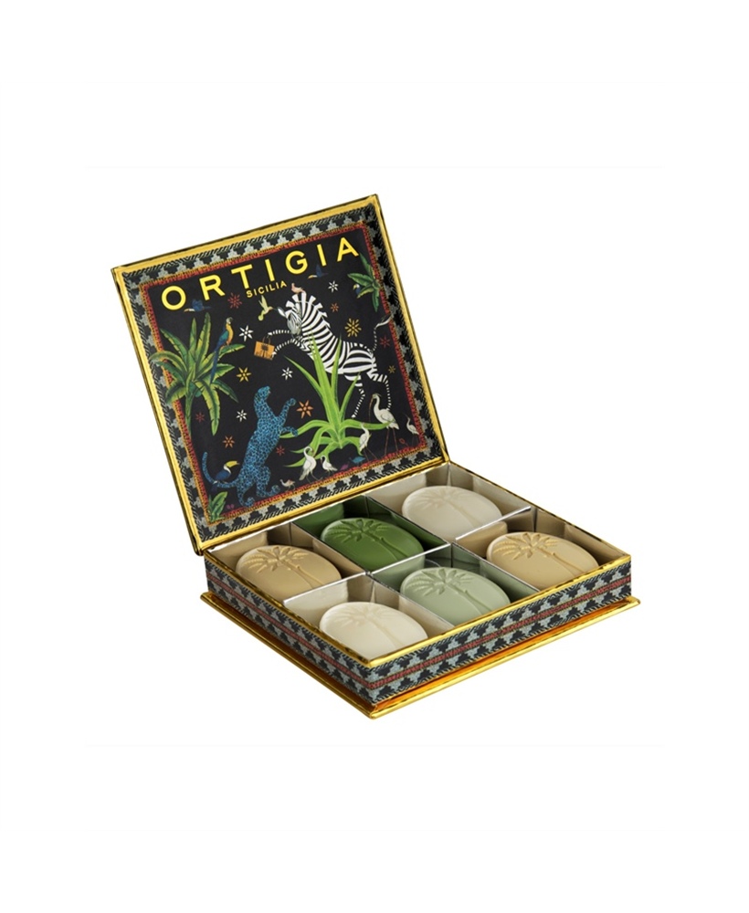 ortigia-scatola-saponi-assortiti-jungle-6x25-gr
