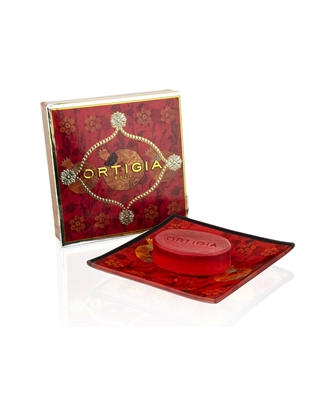 ortigia-piattino-vetro-con-sapone-melograno-40-gr